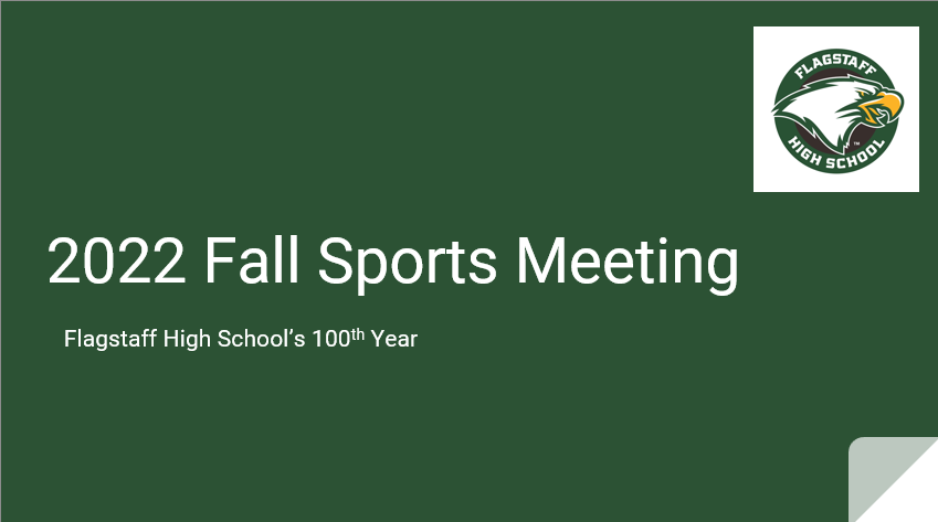 2022 FHS Fall Sports Mtg